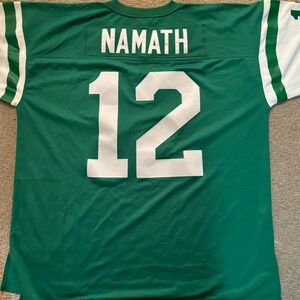 Green Namath Jersey Mitchell and Ness. Replica collection
